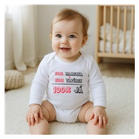 Body s potiskem New Baby 50% MAMINKA + 50% TATÍNEK - 100% JÁ růžové - dárkové balení