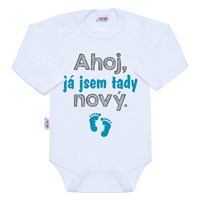 Body s potiskem New Baby Ahoj, já jsem tady nový - dárkové balení