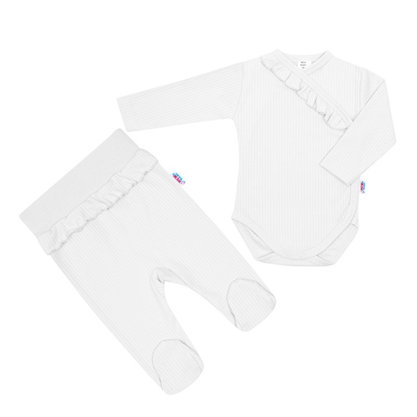 2-dílná kojenecká souprava New Baby Stripes bílá