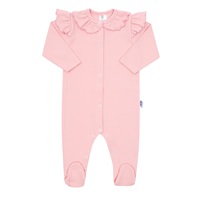Kojenecký bavlněný overal New Baby Stripes růžový