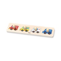 Dřevěné puzzle s úchyty pro nejmenší Viga Auta