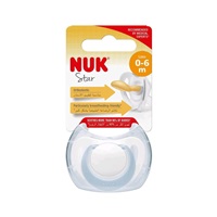 Šidítko latex NUK Star 0-6 m modrý
