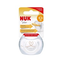 Šidítko latex NUK Star 0-6 m srdce