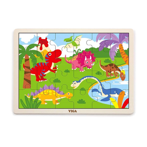 Dětské dřevěné puzzle Viga Dino