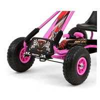 Dětská šlapací motokára Go-kart Milly Mally Thor růžová