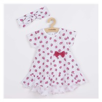 Kojenecké bavlněné šatičky s čelenkou New Baby Strawbery