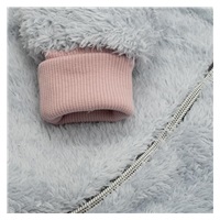 Luxusní dětský zimní overal New Baby Teddy bear šedo růžový