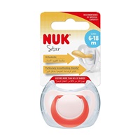 Šidítko latex NUK Star 6-18 m červený