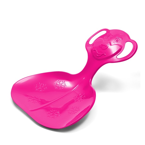 Dětský sáňkovací kluzák lopata Baby Mix COMFORT LINE M růžový