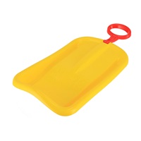 Sáňkovací kluzák s pohyblivým madlem Baby Mix SNOW ARROW 74 cm žlutý