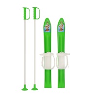 Dětské lyže s vázáním a holemi Baby Mix 60 cm zelené