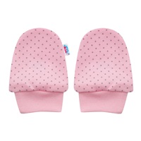 Kojenecký bavlněný set-capáčky a rukavičky New Baby Lovely puntíky