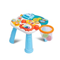 Dětské hrající edukační chodítko 2v1 Toyz Spark turquoise