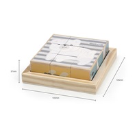 Dřevěné puzzle kostky Viga zvířata 9 dílů
