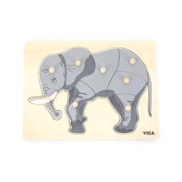 Dětské dřevěné puzzle vkládačka Montessori Viga Slon