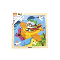 Dřevěné puzzle pro nejmenší Viga 9 ks Letadlo