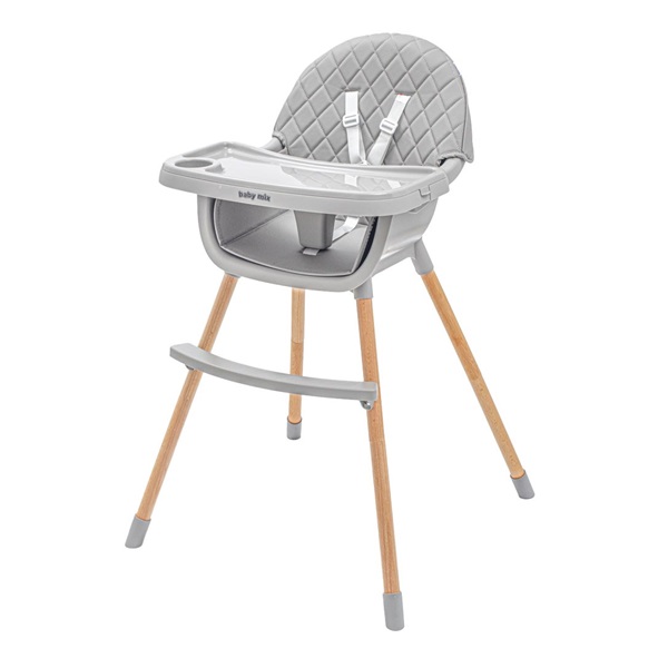 Jídelní židlička Baby Mix Freja wooden dark grey