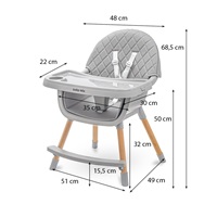 Jídelní židlička Baby Mix Freja wooden dark grey