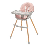 Jídelní židlička Baby Mix Freja wooden dusty pink