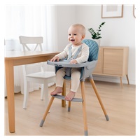 Jídelní židlička Baby Mix Freja wooden dusty green