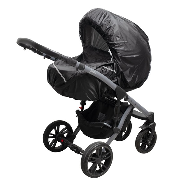 Pláštěnka na kočárek s reflexním prvkem New Baby Basic černá