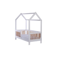 Dětská postel domeček se zábradlím a roštem Drewex Casa Bambini 160x80x174 cm