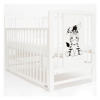 Dětská postýlka New Baby POLLY Zebra se stahovací bočnicí bílá