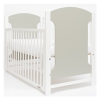 Dětská postýlka New Baby MIA se stahovací bočnicí šedá