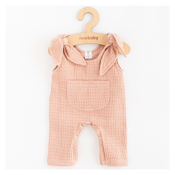 Kojenecké mušelínové lacláčky New Baby Comfort clothes růžová