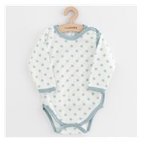 Kojenecké celorozepínací body New Baby Classic II hvězdy mátové