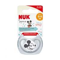 Šidítko Space NUK 0-6m Disney Mickey Mouse šedá