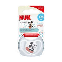 Šidítko Space NUK 6-18m Disney Mickey Mouse červená