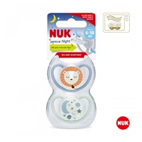 Šidítko NUK Happy Nights 6-18m 2ks/BOX holka