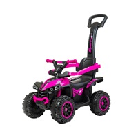 Dětské odrážedlo Baby Mix Mega s vodící tyčí růžové