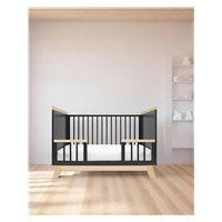 Dětská postýlka se zábranou New Baby MARCUS 120x60 cm bílá/přírodní