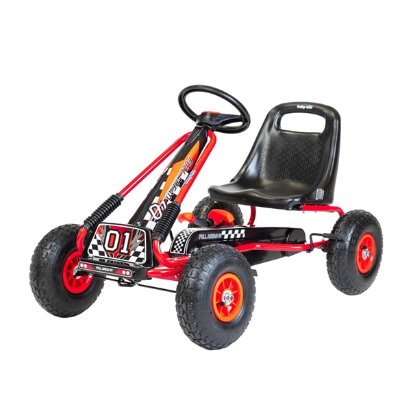 Dětská šlapací motokára Go-kart Baby Mix Razor červená