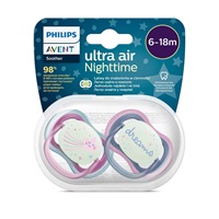 Šidítko Avent Ultra air Night 2ks 6- 18 m holčička