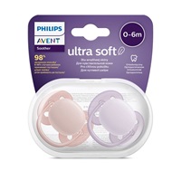 Šidítko Avent Ultrasoft Premium 0-6 m 2ks holčička