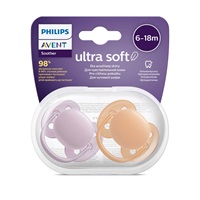 Šidítko Avent Ultrasoft Premium 6-18 m 2ks holčička