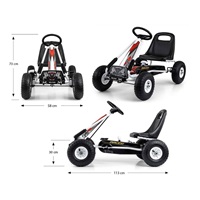 Dětská šlapací motokára Go-kart Milly Mally Thor bílá