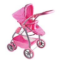 Multifunkční kočárek pro panenky Baby Mix Jasmínka světle růžový