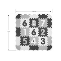 Pěnové puzzle podložka ohrádka Milly Mally Jolly 3x3 Digits Grey