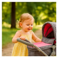Kočárek pro panenky 2v1 Baby Mix Sophie pink-grey