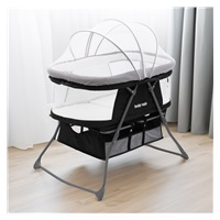 Skládací postýlka kolébka DreamyNest Baby Mix černá