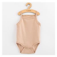 Kojenecké body bez rukávů New Baby Classic II světle béžové  holka