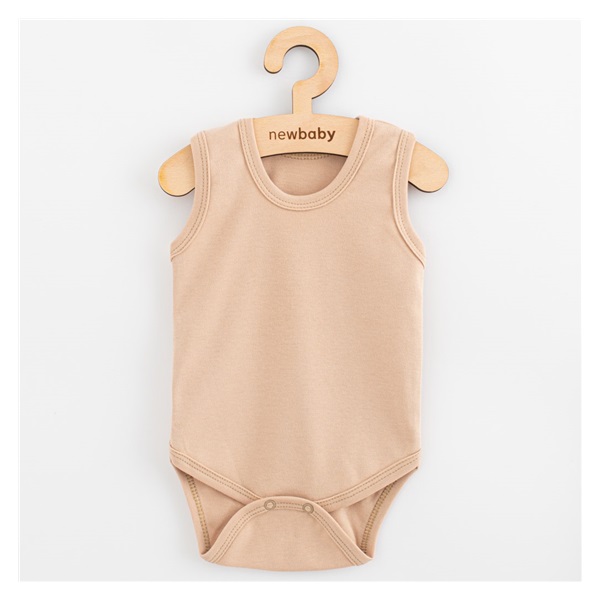 Kojenecké body bez rukávů New Baby Classic II světle béžové kluk