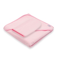 Dětská froté osuška s kapucí New Baby BASIC 80x80 ružová