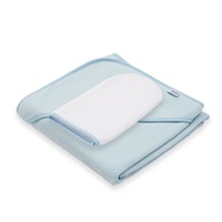 Dětská froté osuška s kapucí New Baby BASIC 80x80 modrá