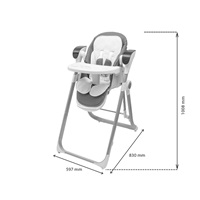 Dětská jídelní židlička 2v1 SMART New Baby grey