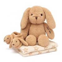 Dárková sada králíček s botičkami a dečkou Baby Mix králíček hnědý